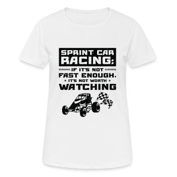 Sprint Car Dirt Track Racing - Frauen T-Shirt atmungsaktiv - Weiß - Vorne - AI Model Female 172 dark (172cm)