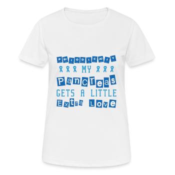 Pancréas diabétique - T-shirt respirant Femme - blanc - Devant - AI Model Female 172 dark (172cm)