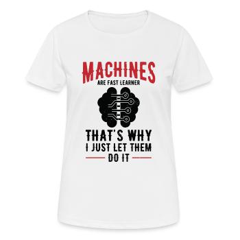 Apprentissage automatique Intelligence artificielle - T-shirt respirant Femme - blanc - Devant - AI Model Female 172 dark (172cm)