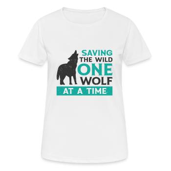 World Wildlife Day Wolf Art Wildlife Conservation - Women's Breathable T-Shirt - white - Front - AI Model Female 172 dark (172cm)