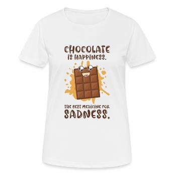 Beste Medizin Schokolade Dessert - Frauen T-Shirt atmungsaktiv - Weiß - Vorne - AI Model Female 172 dark (172cm)