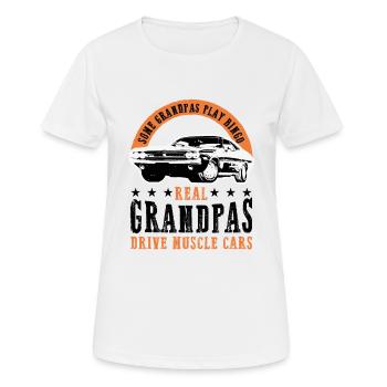 Muscle Cars Classic Retro Hotrod Vintage Car - Women's Breathable T-Shirt - white - Front - AI Model Female 172 dark (172cm)