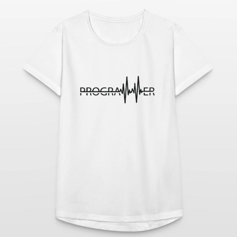 Programmeur Codeur de programmation Heartbeat T-shirt respirant Femme