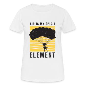 Fallschirmspringen Fallschirmspringer - Frauen T-Shirt atmungsaktiv - Weiß - Vorne - AI Model Female 172 dark (172cm)