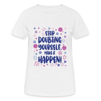 Examen du test de fleur du jour du test pour les enseignants et les étudiants - T-shirt respirant Femme - blanc - Devant - AI Model Female 172 dark (172cm)