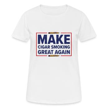 Fumeurs de cigares Fumeurs de cigares - T-shirt respirant Femme - blanc - Devant - AI Model Female 172 dark (172cm)