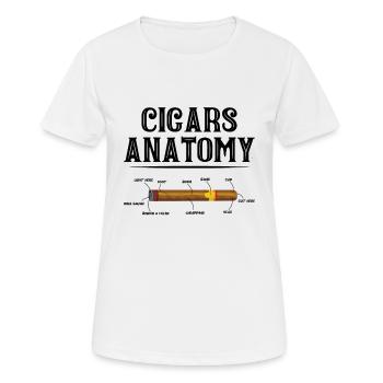 Fumeurs de cigares Fumeurs de cigares - T-shirt respirant Femme - blanc - Devant - AI Model Female 172 dark (172cm)
