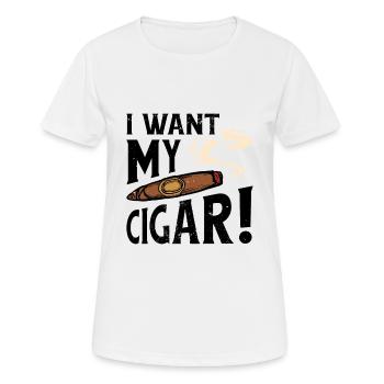 Fumeurs de cigares Fumeurs de cigares - T-shirt respirant Femme - blanc - Devant - AI Model Female 172 dark (172cm)