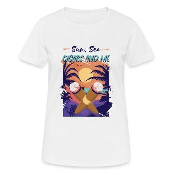 Fumeurs de cigares Fumeurs de cigares - T-shirt respirant Femme - blanc - Devant - AI Model Female 172 dark (172cm)
