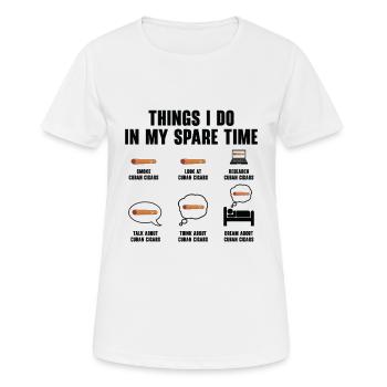 Fumeurs de cigares Fumeurs de cigares - T-shirt respirant Femme - blanc - Devant - AI Model Female 172 dark (172cm)