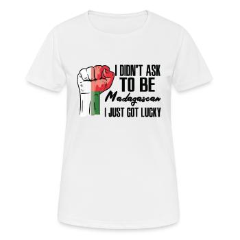 Madagaskar-Stolz Madagaskar-Flagge Gewachsen - Frauen T-Shirt atmungsaktiv - Weiß - Vorne - AI Model Female 172 dark (172cm)