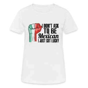 Fierté mexicaine Drapeau mexicain Racines mexicaines cultivées - T-shirt respirant Femme - blanc - Devant - AI Model Female 172 dark (172cm)