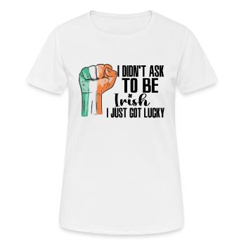 Irischer Patriot Irland Flagge Grown Irish Roots - Frauen T-Shirt atmungsaktiv - Weiß - Vorne - AI Model Female 172 dark (172cm)