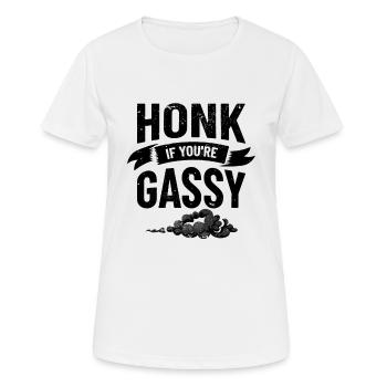 Furz Farting Crop Duster Dad Humor - Frauen T-Shirt atmungsaktiv - Weiß - Vorne - AI Model Female 172 dark (172cm)