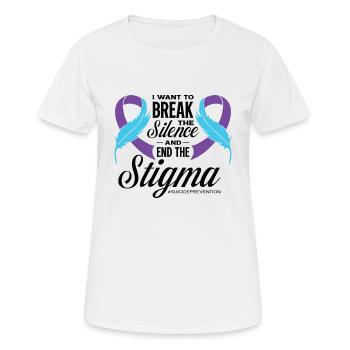 Mois de la prévention du suicide 988 Soutien à l' - T-shirt respirant Femme - blanc - Devant - AI Model Female 172 dark (172cm)
