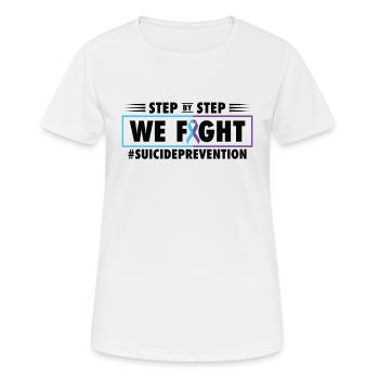 988 Semaine du Mois de la prévention du suicide - T-shirt respirant Femme - blanc - Devant - AI Model Female 172 dark (172cm)