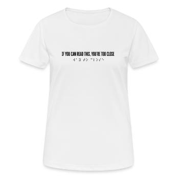 Braille Blind Blindness Awareness Visually - Women's Breathable T-Shirt - white - Front - AI Model Female 172 dark (172cm)