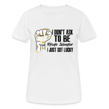 Rhode Islander Américain Patriote américain États-Unis - T-shirt respirant Femme - blanc - Devant - AI Model Female 172 dark (172cm)