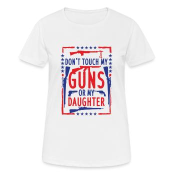 Armes à feu 2e amendement Deuxième amendement Pro Gun Lover - T-shirt respirant Femme - blanc - Devant - AI Model Female 172 dark (172cm)