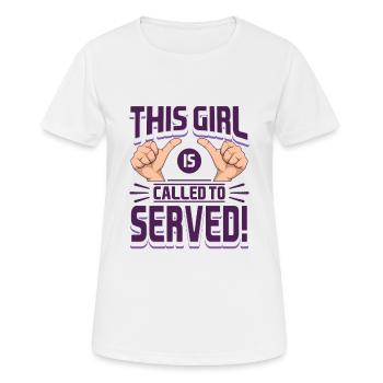 Mormon LDS Missionary This Girl is Called To Serve - Women's Breathable T-Shirt - white - Front - AI Model Female 172 dark (172cm)