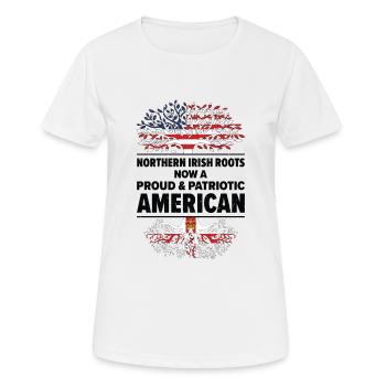Geboren in Nordirland Nordirland Amerikaner USA - Frauen T-Shirt atmungsaktiv - Weiß - Vorne - AI Model Female 172 dark (172cm)