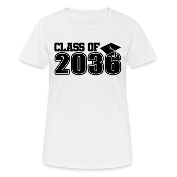 Class Of 2036 Preschool Graduate Pre-K Graduation - Women's Breathable T-Shirt - white - Front - AI Model Female 172 dark (172cm)