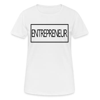 Entrepreneur fier d’un cadeau d’entrepreneur diplômé - T-shirt respirant Femme - blanc - Devant - AI Model Female 172 dark (172cm)