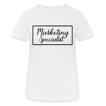Marketing Specialist Proud Graduated Marketer - Women's Breathable T-Shirt - white - Front - AI Model Female 172 dark (172cm)