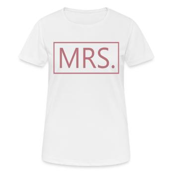 Mrs. Matching Paar Verlobung Hochzeit Flitterwochen - Frauen T-Shirt atmungsaktiv - Weiß - Vorne - AI Model Female 172 dark (172cm)
