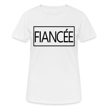 Verlobte passende Verlobung Hochzeit Flitterwochen - Frauen T-Shirt atmungsaktiv - Weiß - Vorne - AI Model Female 172 dark (172cm)