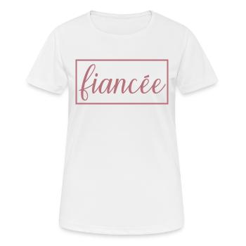 Verlobte passende Verlobung Hochzeit Flitterwochen - Frauen T-Shirt atmungsaktiv - Weiß - Vorne - AI Model Female 172 dark (172cm)
