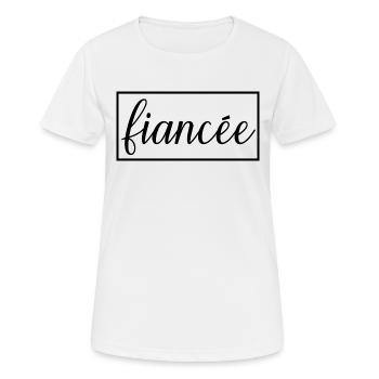 Verlobte passende Verlobung Hochzeit Flitterwochen - Frauen T-Shirt atmungsaktiv - Weiß - Vorne - AI Model Female 172 dark (172cm)