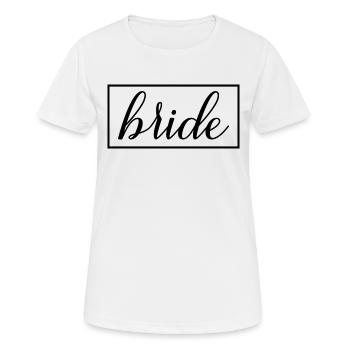 Braut Matching Paar Verlobung Hochzeit Flitterwochen - Frauen T-Shirt atmungsaktiv - Weiß - Vorne - AI Model Female 172 dark (172cm)