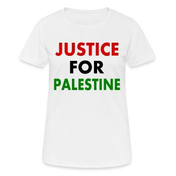 Justice for palestine - Women's Breathable T-Shirt - white - Front - AI Model Female 172 dark (172cm)