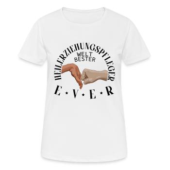 Weltbester Heilerziehungspfleger Pfleger HEP - Frauen T-Shirt atmungsaktiv - Weiß - Vorne - AI Model Female 172 dark (172cm)