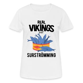 Surströmming Scandinavie Suède Vikings - T-shirt respirant Femme - blanc - Devant - AI Model Female 172 dark (172cm)