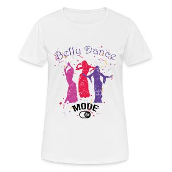 Bauchtanz orientalisches Tanzen Orient sharqi - Frauen T-Shirt atmungsaktiv - Weiß - Vorne - AI Model Female 172 dark (172cm)