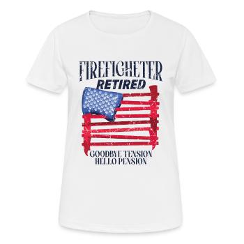 Pompiers pension retraités pompiers - T-shirt respirant Femme - blanc - Devant - AI Model Female 172 dark (172cm)