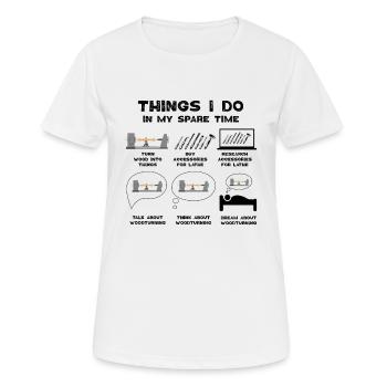 Tourneurs Drechselbank Drechsel - T-shirt respirant Femme - blanc - Devant - AI Model Female 172 dark (172cm)