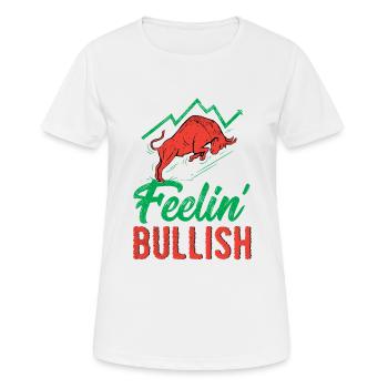 Stock Exchange Feelin Bullish Forex Trading Stock - Women's Breathable T-Shirt - white - Front - AI Model Female 172 dark (172cm)