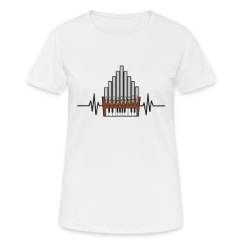 Pfeifenorgel Orgel Orgelbauer Orgelpfeifen - Frauen T-Shirt atmungsaktiv - Weiß - Vorne - AI Model Female 172 dark (172cm)