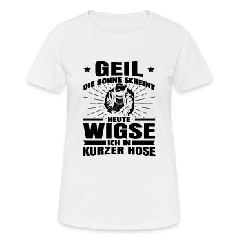 Schweißen Schweißer Schweißerin Schlosser - Frauen T-Shirt atmungsaktiv - Weiß - Vorne - AI Model Female 172 dark (172cm)
