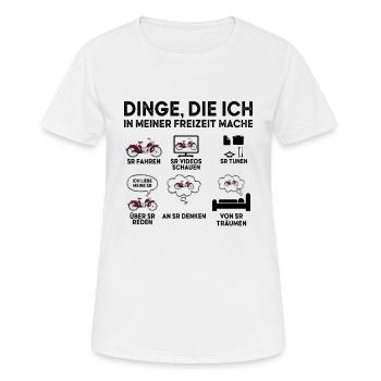 Mobylette SR Mobylette Ostalgie choses Mon temps libre - T-shirt respirant Femme - blanc - Devant - AI Model Female 172 dark (172cm)