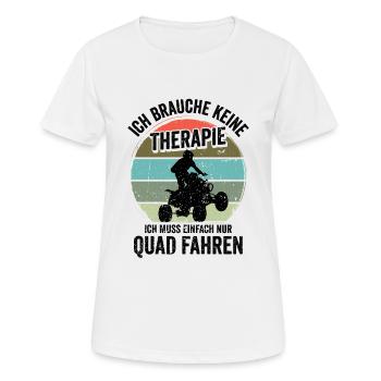 ATV Quad Geländewagen UTV Quad Bike - Frauen T-Shirt atmungsaktiv - Weiß - Vorne - AI Model Female 172 dark (172cm)