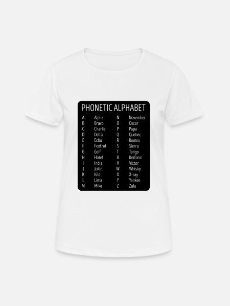 Airplane Pilot Air Traffic Controller Phonetic - Women's Breathable T-Shirt - white
