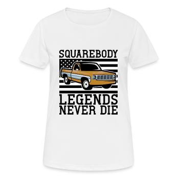 Pick Up Squarebody Truck Truck 4x4 - T-shirt respirant Femme - blanc - Devant - AI Model Female 172 dark (172cm)