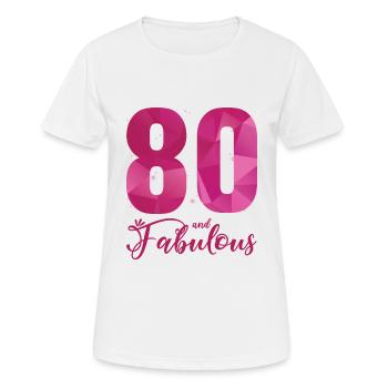 18 et fabuleux 18e anniversaire B Day - T-shirt respirant Femme - blanc - Devant - AI Model Female 172 dark (172cm)