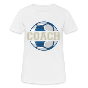 Trainer Trainer Trainer Fußball Sport - Frauen T-Shirt atmungsaktiv - Weiß - Vorne - AI Model Female 172 dark (172cm)