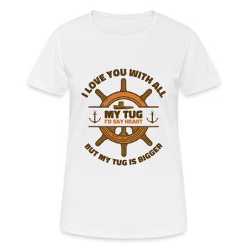 Remorqueur Voilier Embarcation Tugboat Lover - T-shirt respirant Femme - blanc - Devant - AI Model Female 172 dark (172cm)