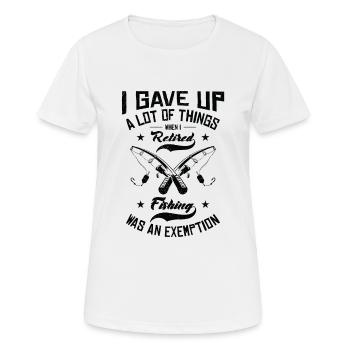 Angeln war eine Befreiung Lustiges Angelhobby im - Frauen T-Shirt atmungsaktiv - Weiß - Vorne - AI Model Female 172 dark (172cm)